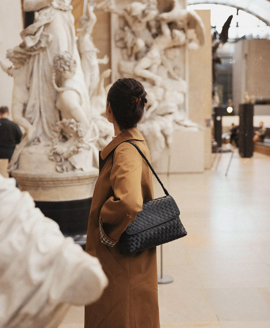 Ledertasche "MADELEINE" - Schwarz