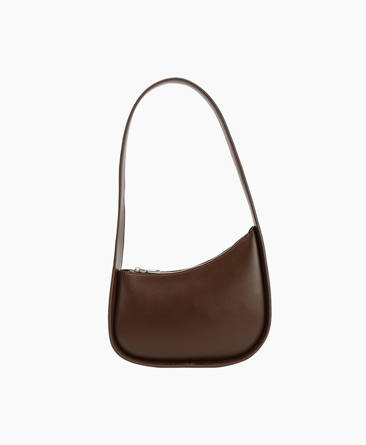 Schultertasche WILLOW aus veganem Leder - Dunkelbraun