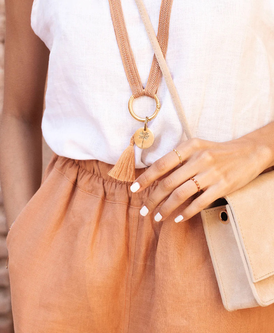Crossbody Ledertasche LAYLA  - Sand