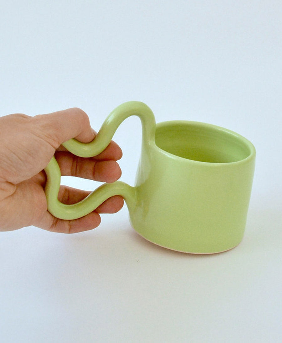 Tasse aus Keramik - Wiggle Mug Hellgrün