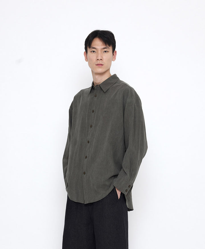 Hemd Signature Unisex Dolman Shirt Tencel - Pewter Green