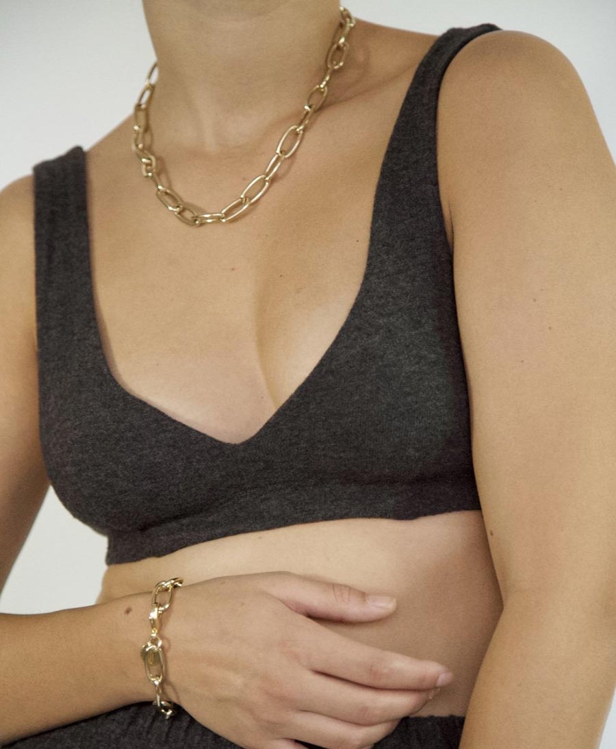 The Sweater Bralette - Anthrazit - DONNI. - clomes