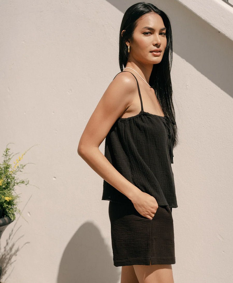 Top Sofia aus Musselin - Schwarz - Whimsy + Row - clomes