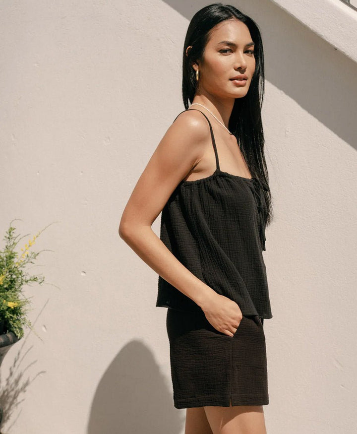 Top Sofia aus Musselin - Schwarz - Whimsy + Row - clomes