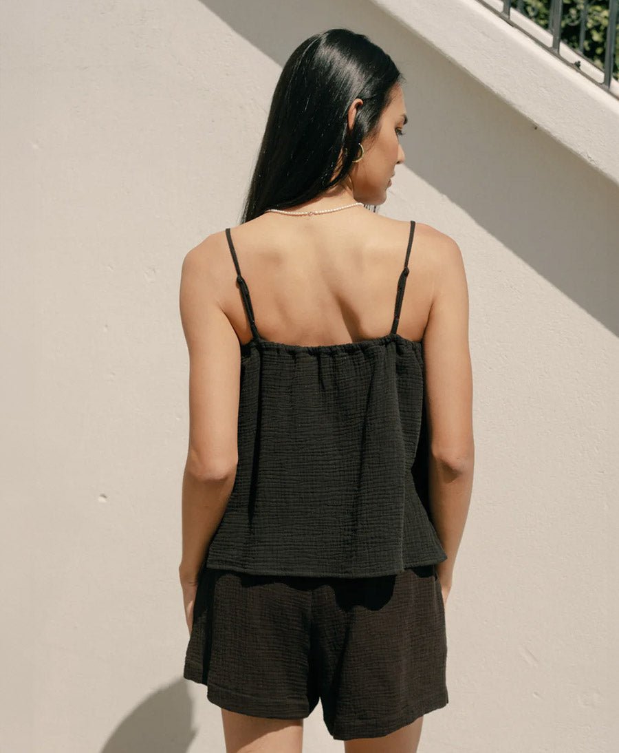 Top Sofia aus Musselin - Schwarz - Whimsy + Row - clomes