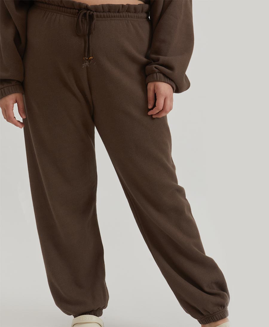 Trainerhose Vintage Fleece Sweatpant - Dunkelbraun - DONNI. - clomes