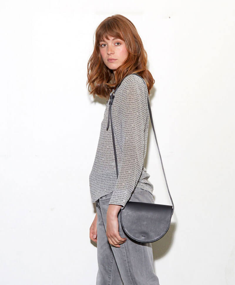 Umhängetasche Cross Body "Halbmond" schwarz - PARK - clomes
