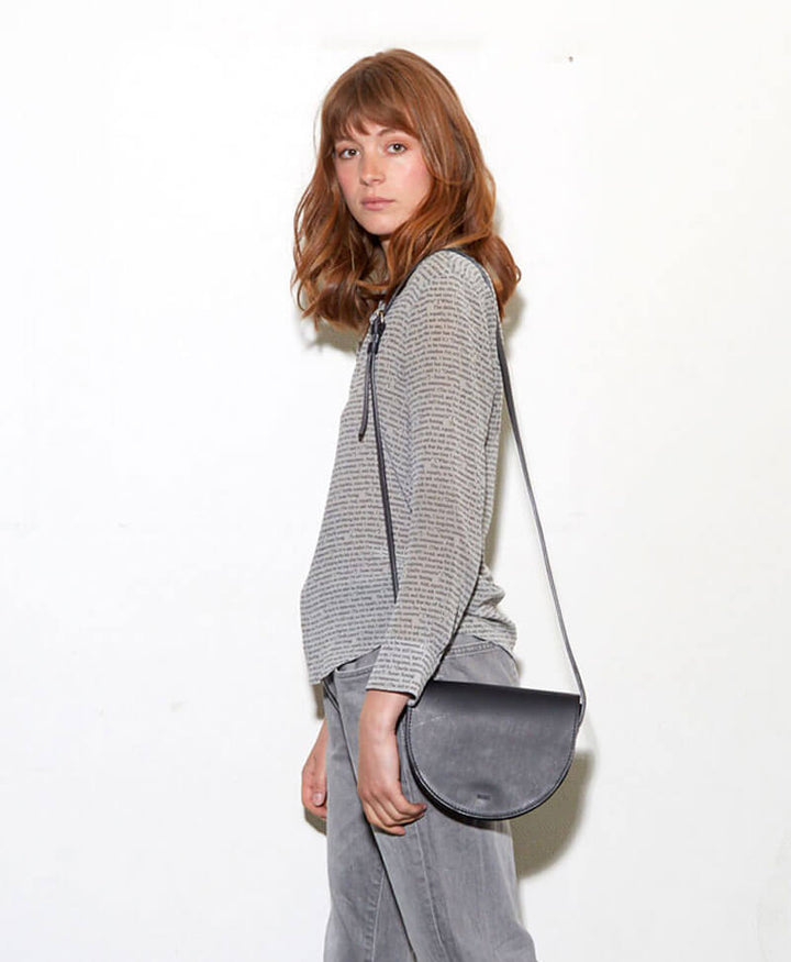Umhängetasche Cross Body "Halbmond" schwarz - PARK - clomes