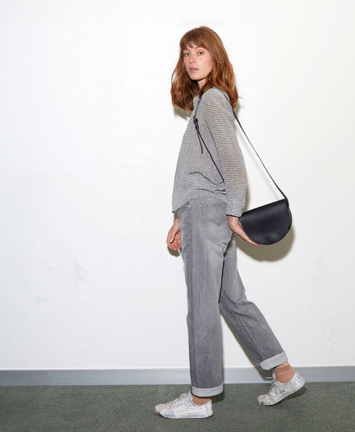Umhängetasche Cross Body "Halbmond" schwarz - PARK - clomes