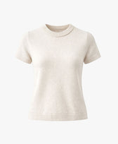 Stricktop Vera T-Shirt Pura in Ecru