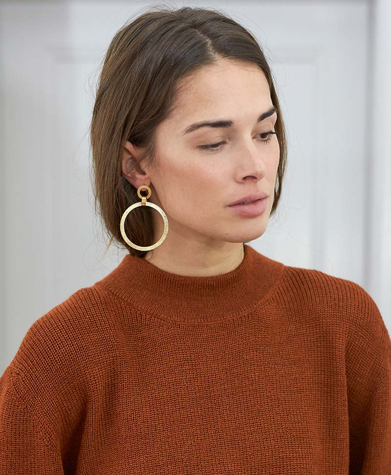 Vergoldete Ohrringe Double Hoop von V Design Lab - Secondhand - V Design Lab - clomes