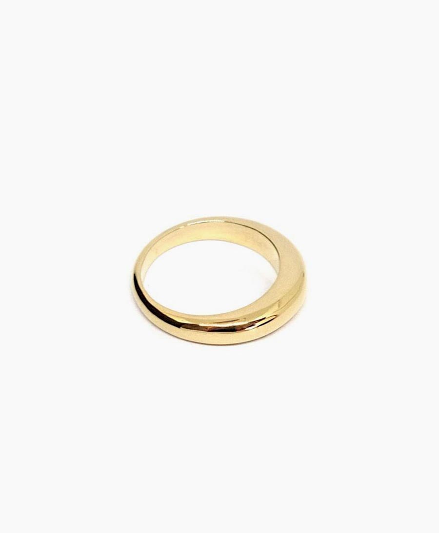 Vergoldeter Fingerring "Dean" aus Sterling Silber - MOLOKAI - clomes