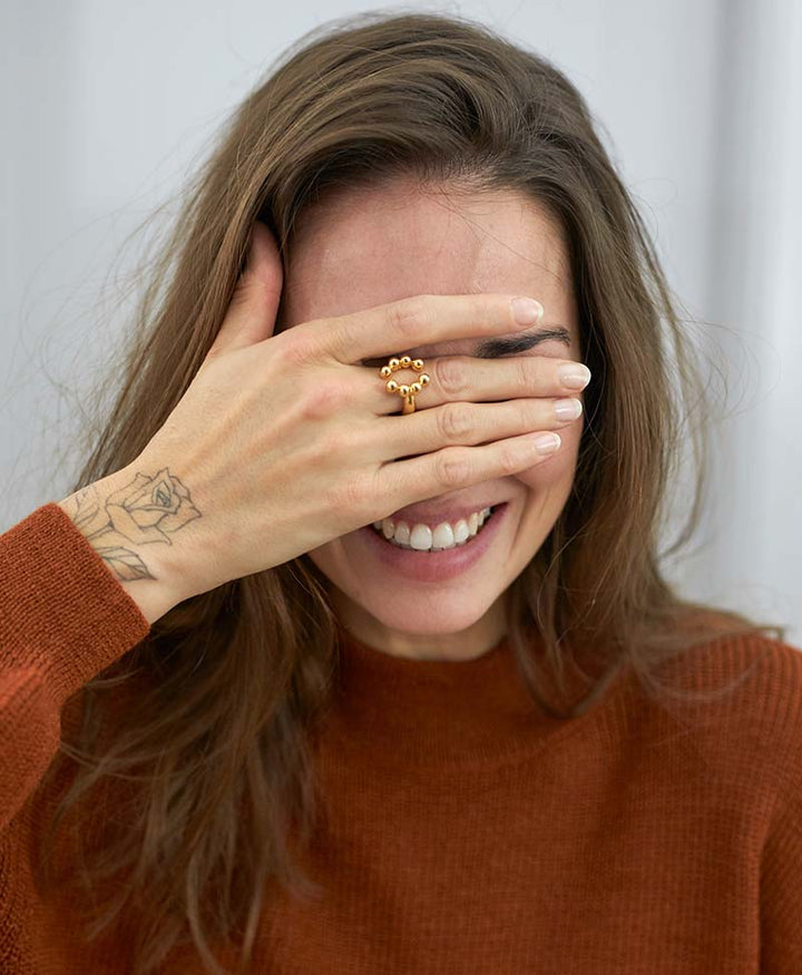 Vergoldeter Fingerring Reborn Dali Open von V Design Lab - Secondhand - V Design Lab - clomes