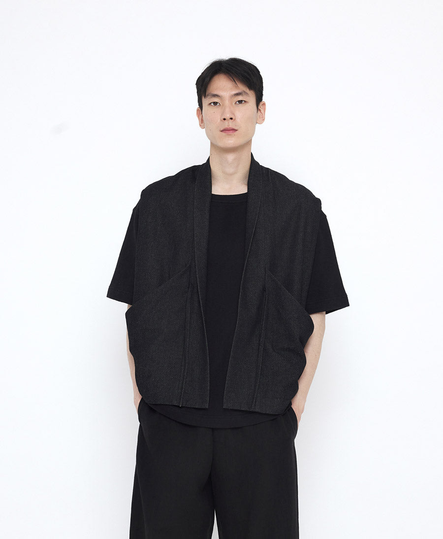 Veste Signature Sumo Vest aus Soft Denim - Faded Black
