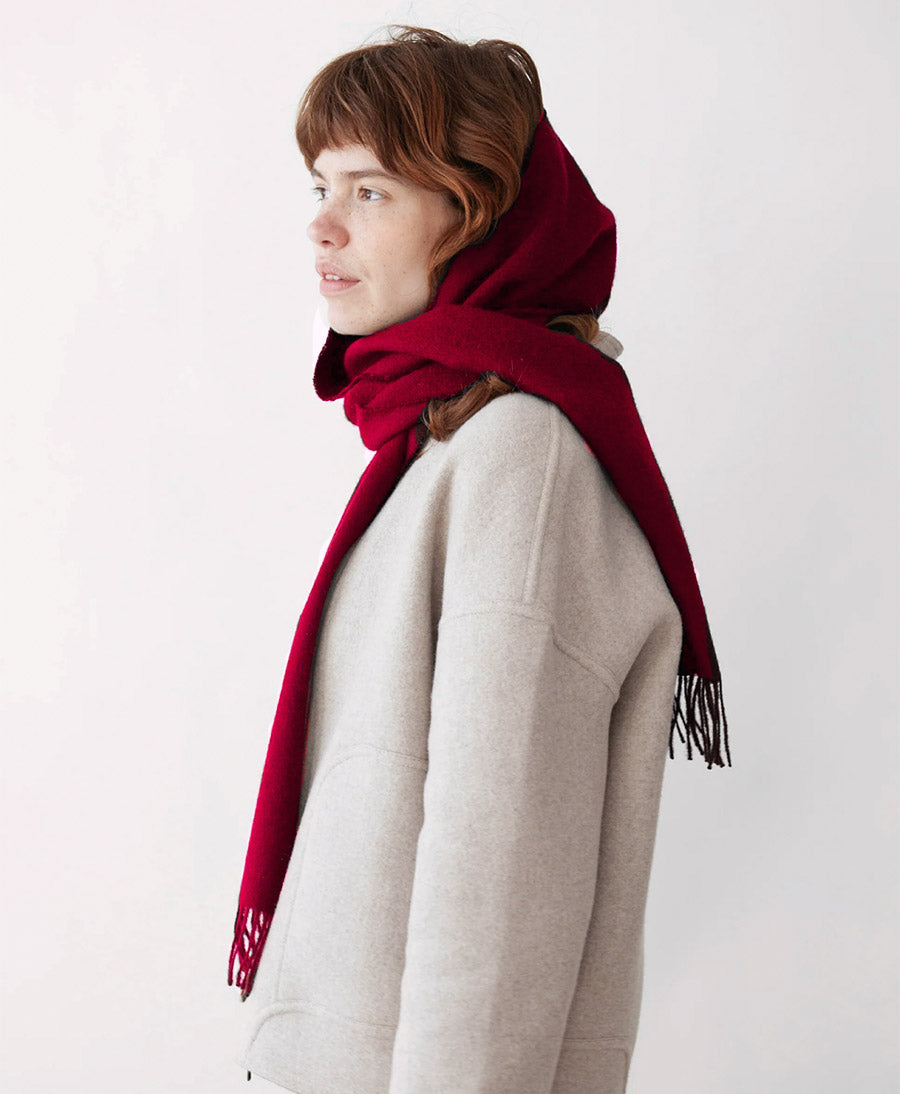 Schal CALLAO aus Baby-Alpakawolle - Vino Tinto