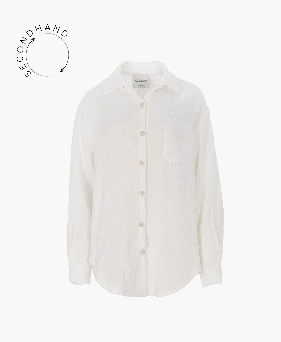 Weisse Bluse (Musselin) von Cossac (S) - Secondhand - COSSAC - clomes