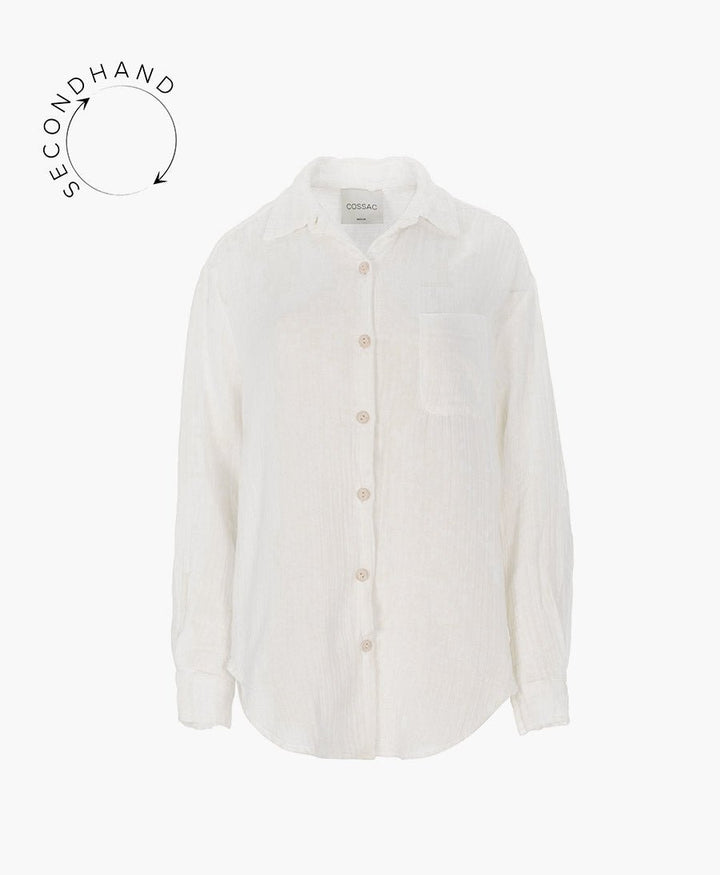 Weisse Bluse (Musselin) von Cossac (S) - Secondhand - COSSAC - clomes