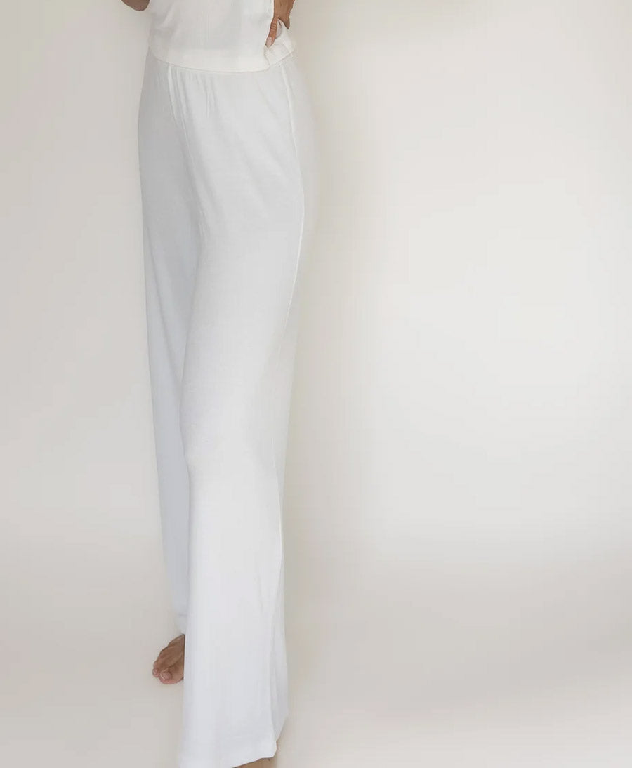 Stoffhose RIB PANTS - Weiss
