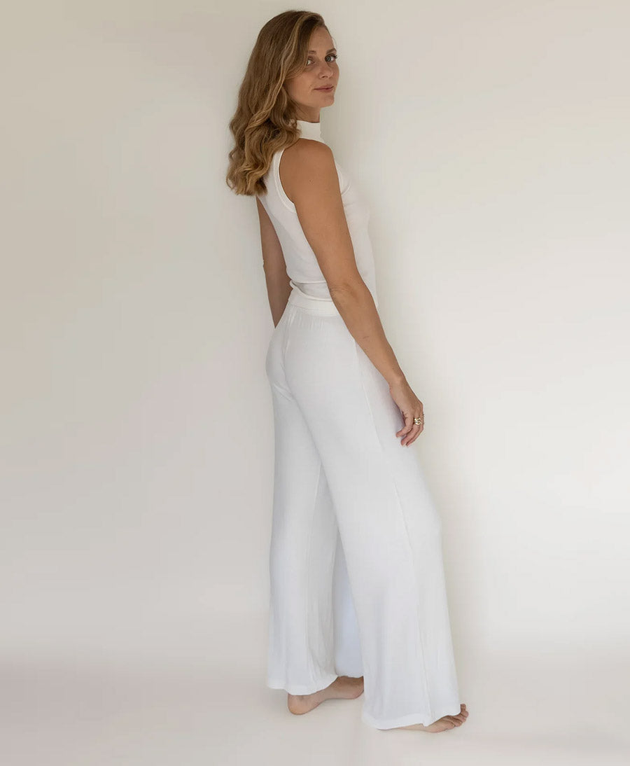 Stoffhose RIB PANTS - Weiss
