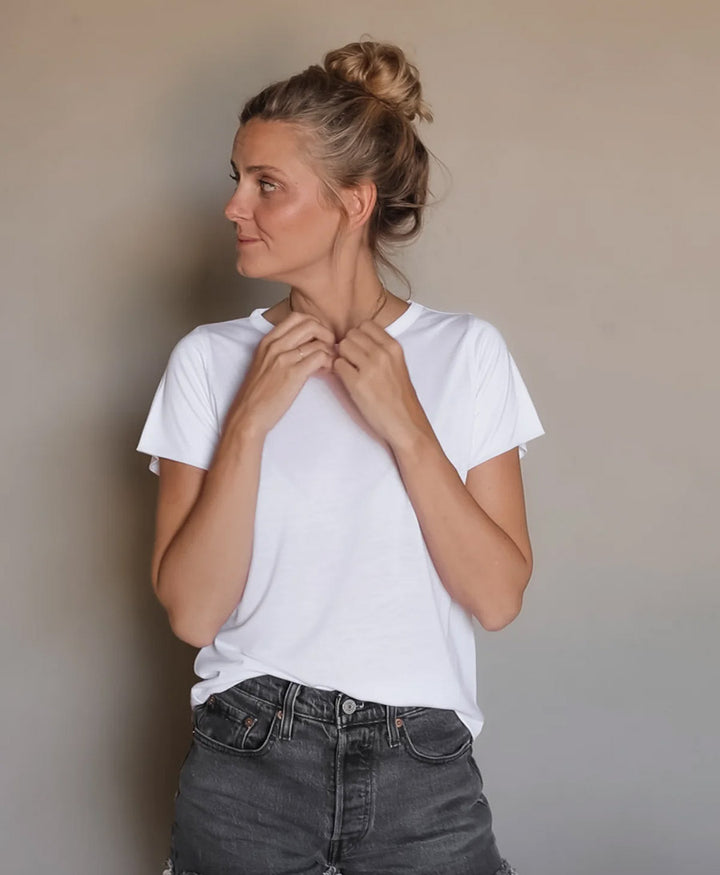 T-Shirt BALI aus Tencel - Weiss