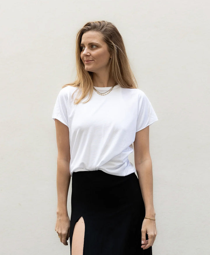 T-Shirt BALI aus Tencel - Weiss