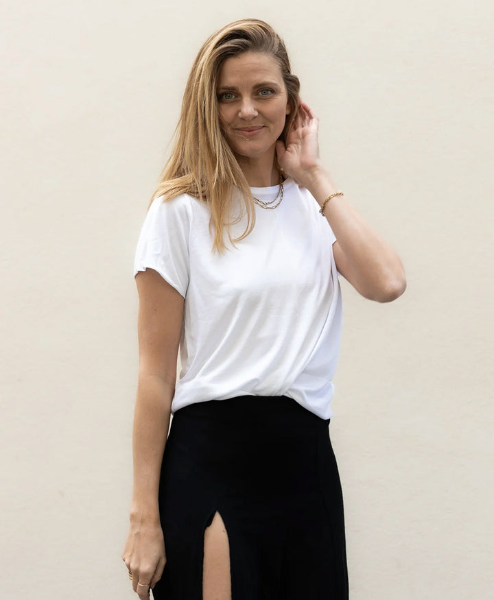 T-Shirt BALI aus Tencel - Weiss