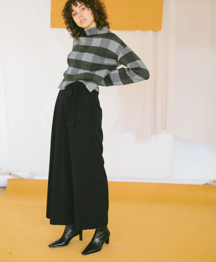 Weite Hose mit Plissee Detail - Secondhand - COSSAC - clomes