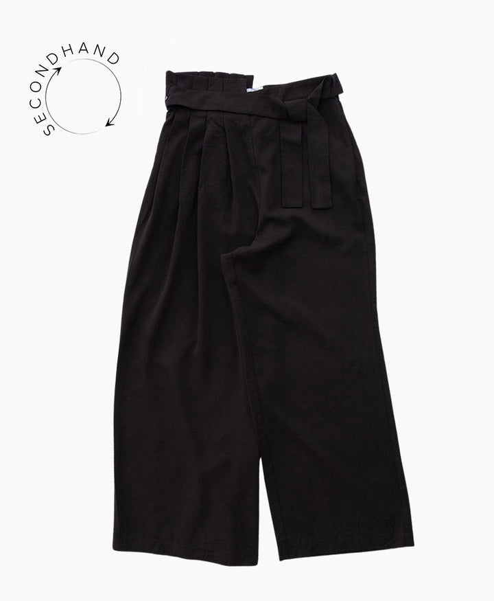 Weite Hose mit Plissee Detail - Secondhand - COSSAC - clomes