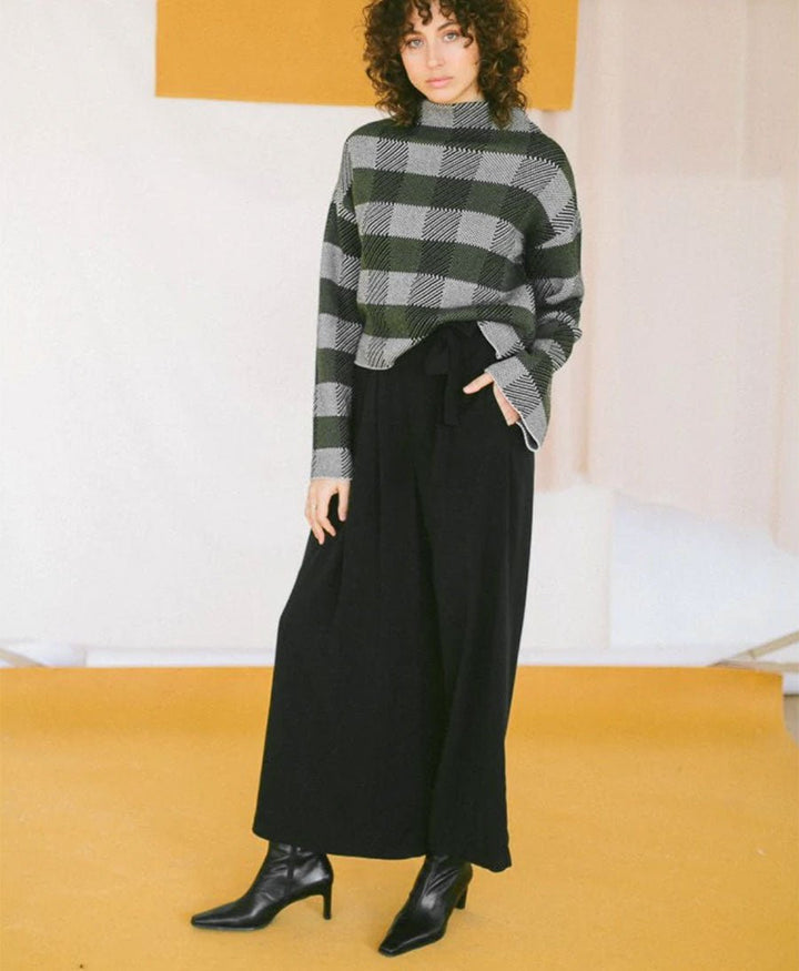 Weite Hose mit Plissee Detail - Secondhand - COSSAC - clomes