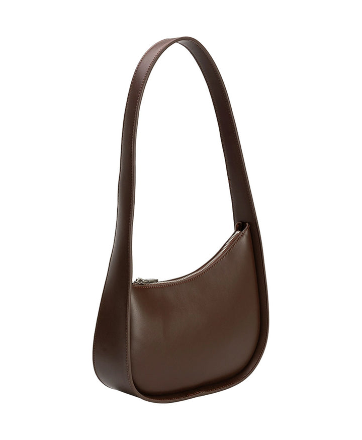 Schultertasche WILLOW aus veganem Leder - Dunkelbraun