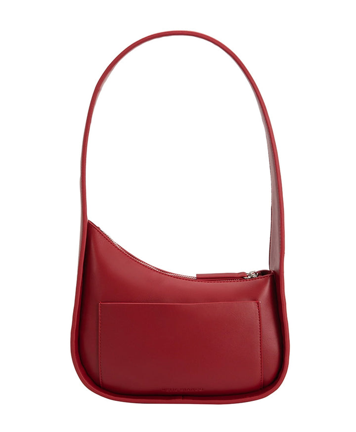 Schultertasche WILLOW aus veganem Leder - Rot