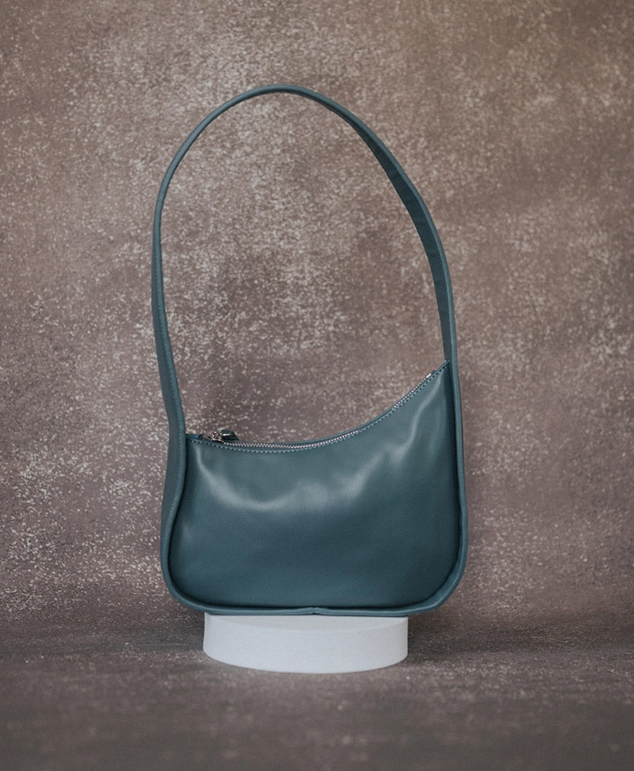 Schultertasche WILLOW aus veganem Leder - Slate