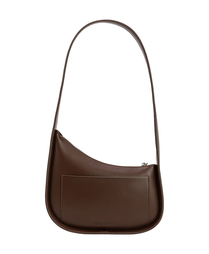 Schultertasche WILLOW aus veganem Leder - Dunkelbraun