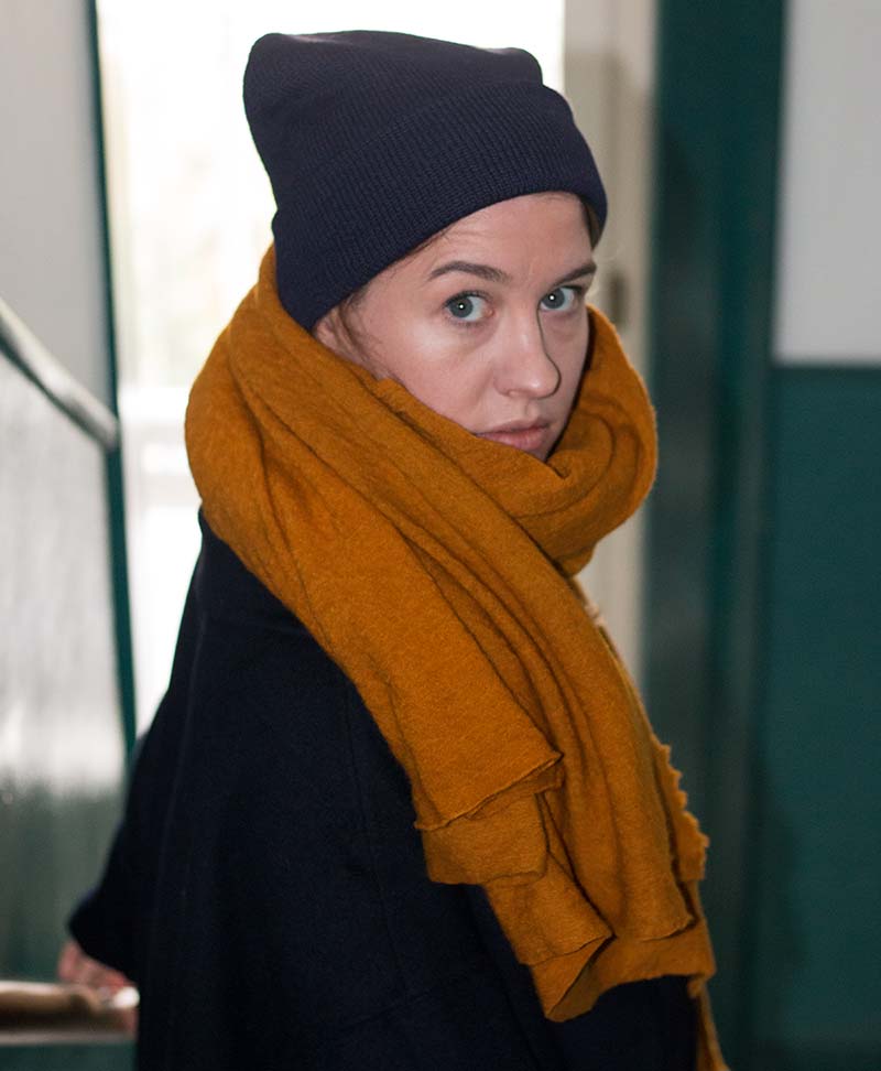 Wool Cloud Schal aus Wolle - Safran - Secondhand - ScarfShop - clomes