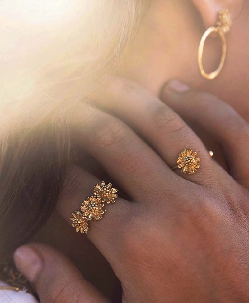 Marguerite Medium Ring vergoldet - verstellbar - Elise Tsikis - clomes