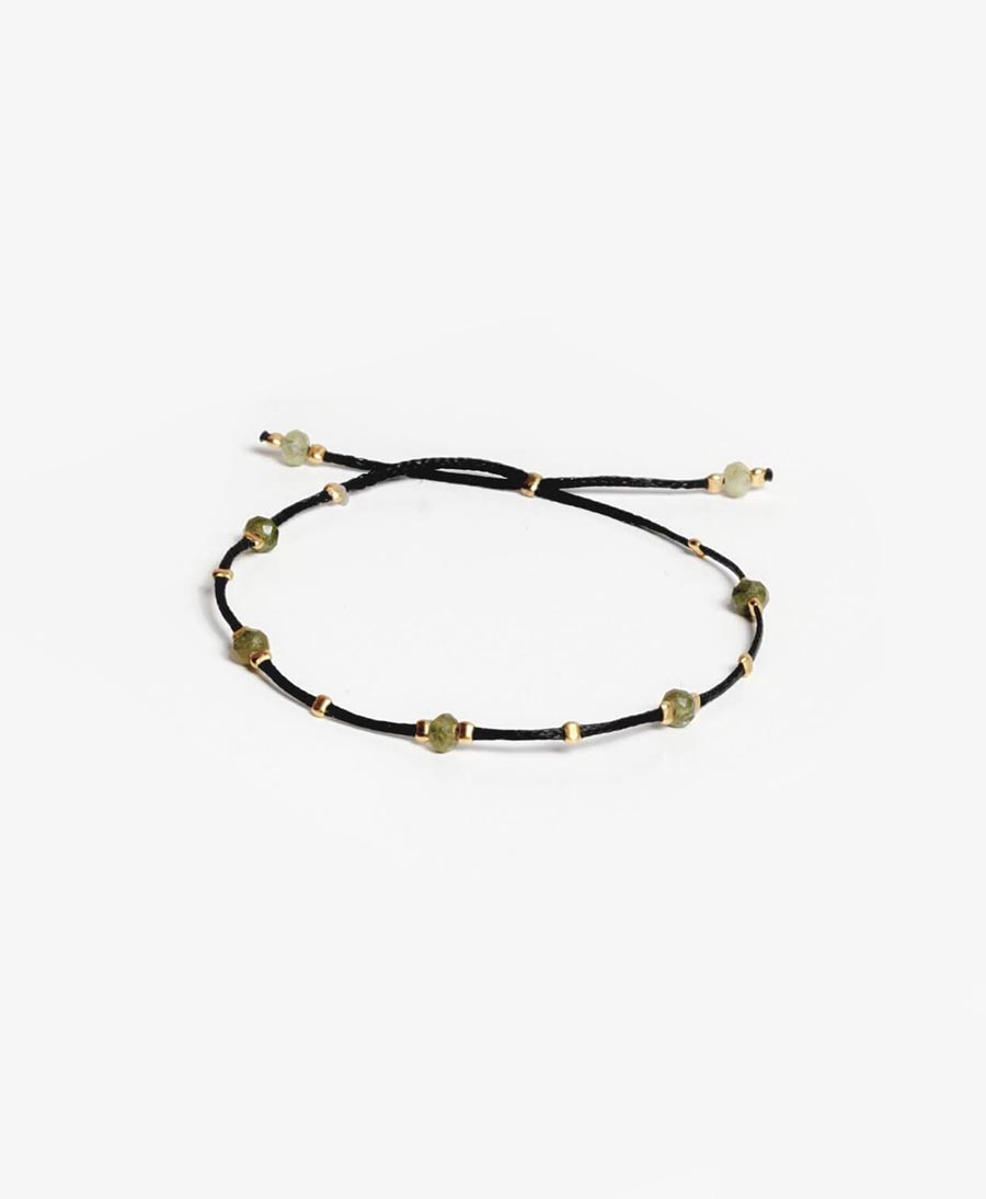 Bracelet CRYSTAL DOTS vergoldet - Achat - schwarz