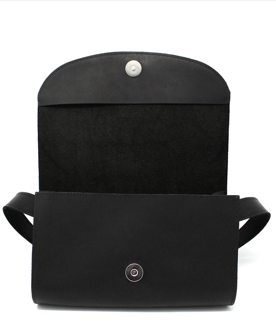 Paris Bag Bauchtasche aus Leder - Schwarz