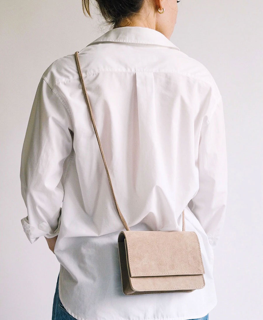 Crossbody Ledertasche LAYLA  - Sand