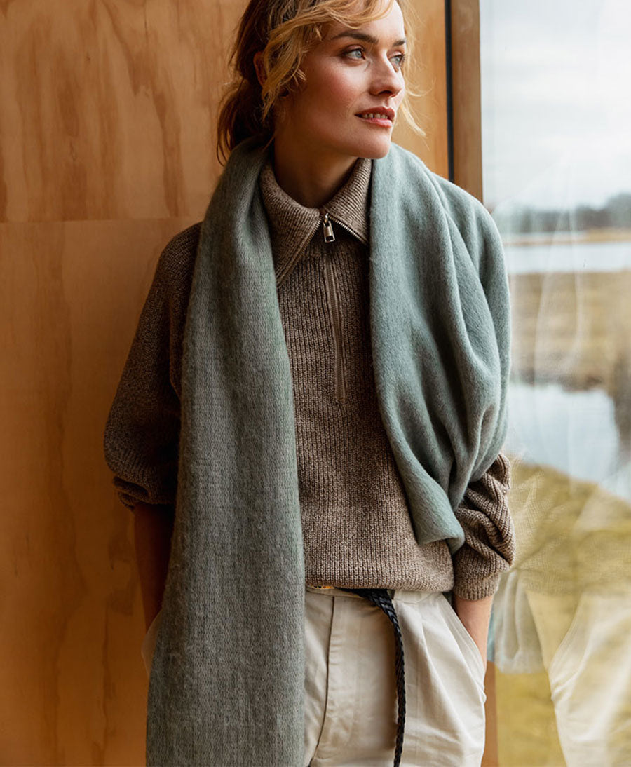 Halstuch Alpaka Schal - Doble Cushing Green