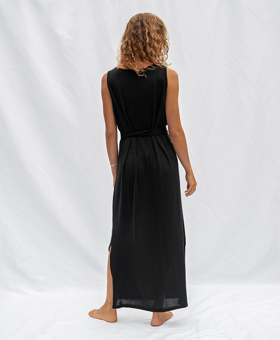 Strickkleid Frida (schwarz) von Jungle Folk (S) - Secondhand