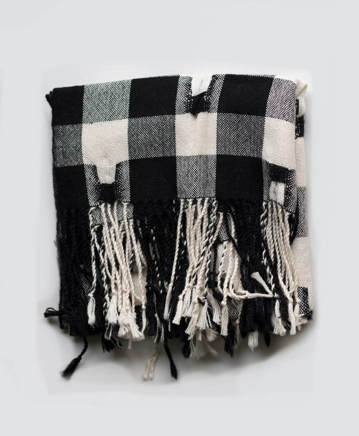 Halstuch von Kordal in Schwarz/Weiss - Secondhand