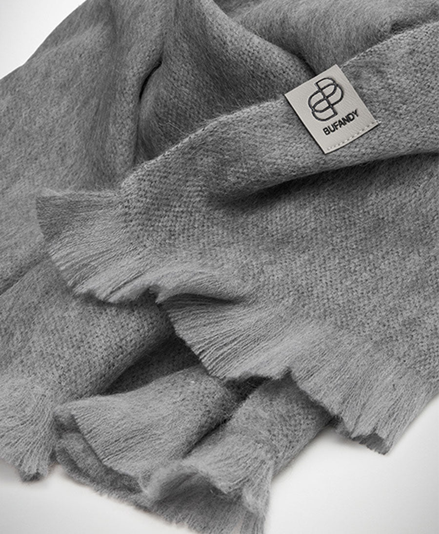 Halstuch Alpaka Schal - Solid Koala Grey