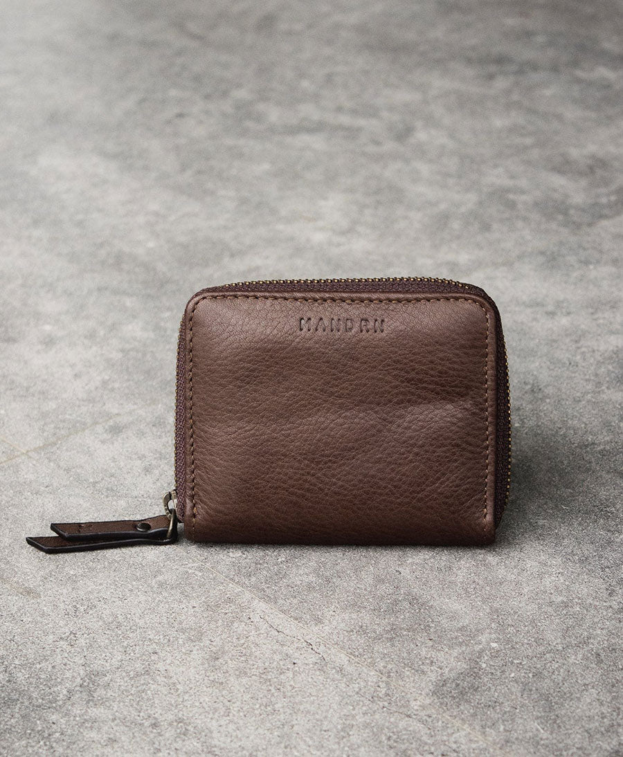 Portemonnaie aus Leder - Quin Wallet Espresso