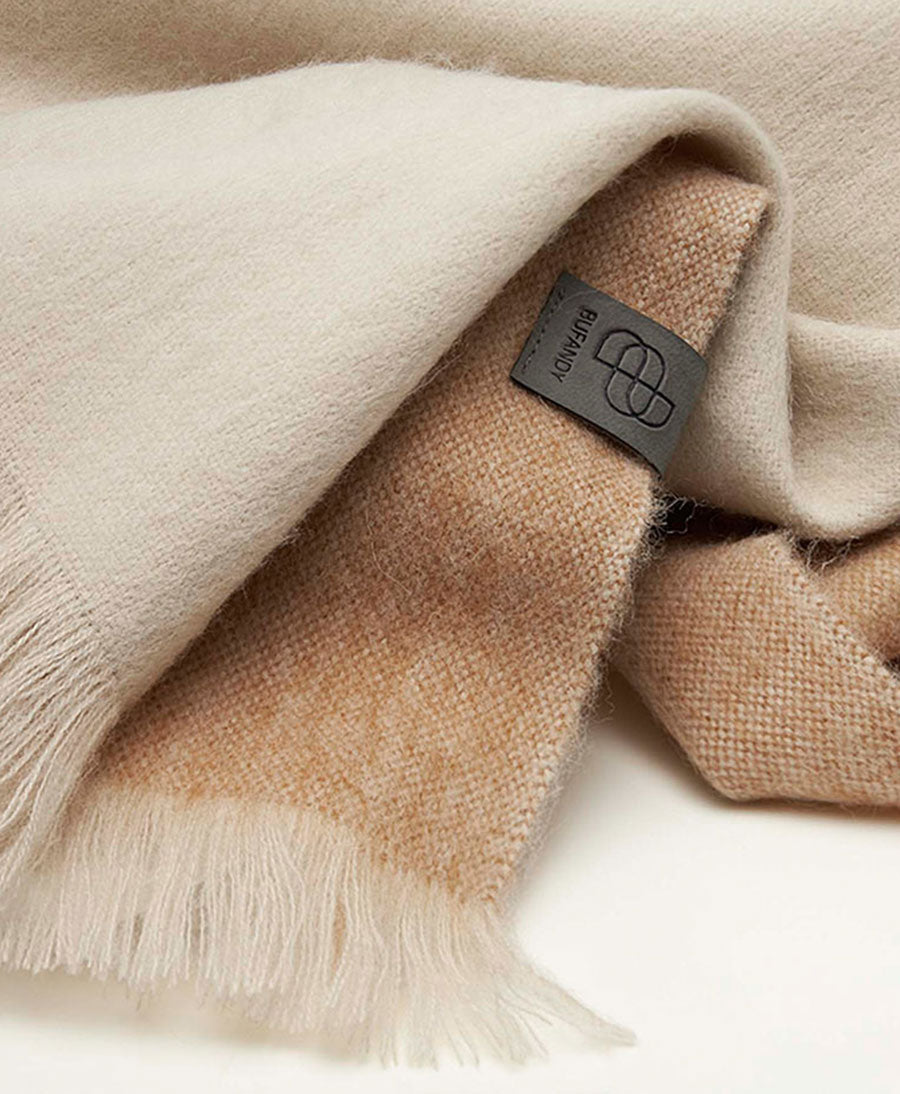 Halstuch Alpaka Schal - Ombre Coral Peach