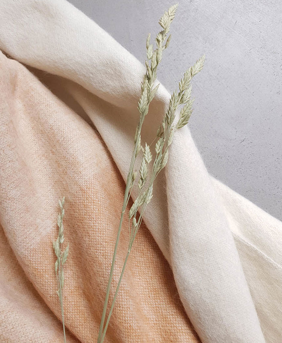 Halstuch Alpaka Schal - Ombre Coral Peach