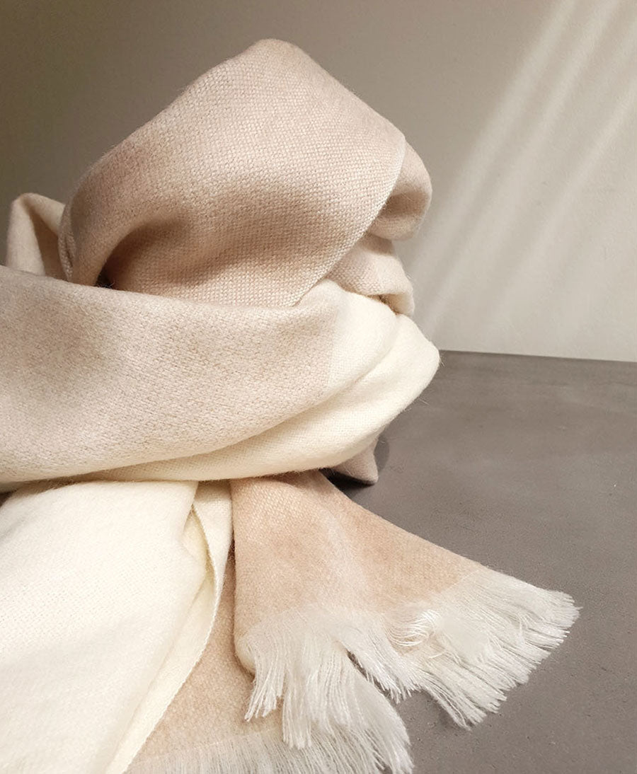 Halstuch Alpaka Schal - Ombre Satin Linen