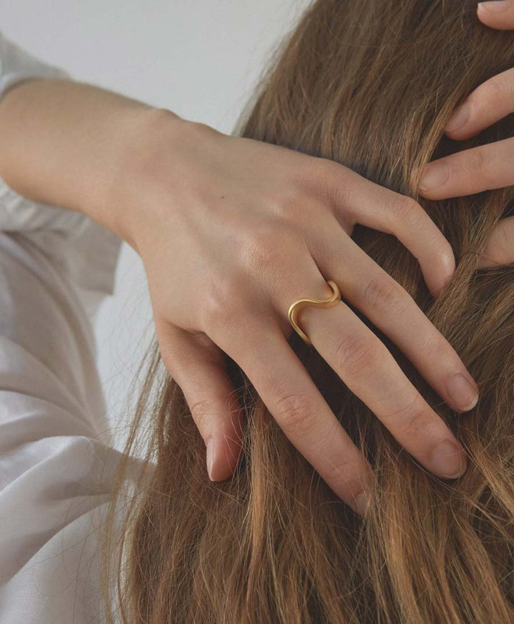 Ring "ONADA" vergoldet