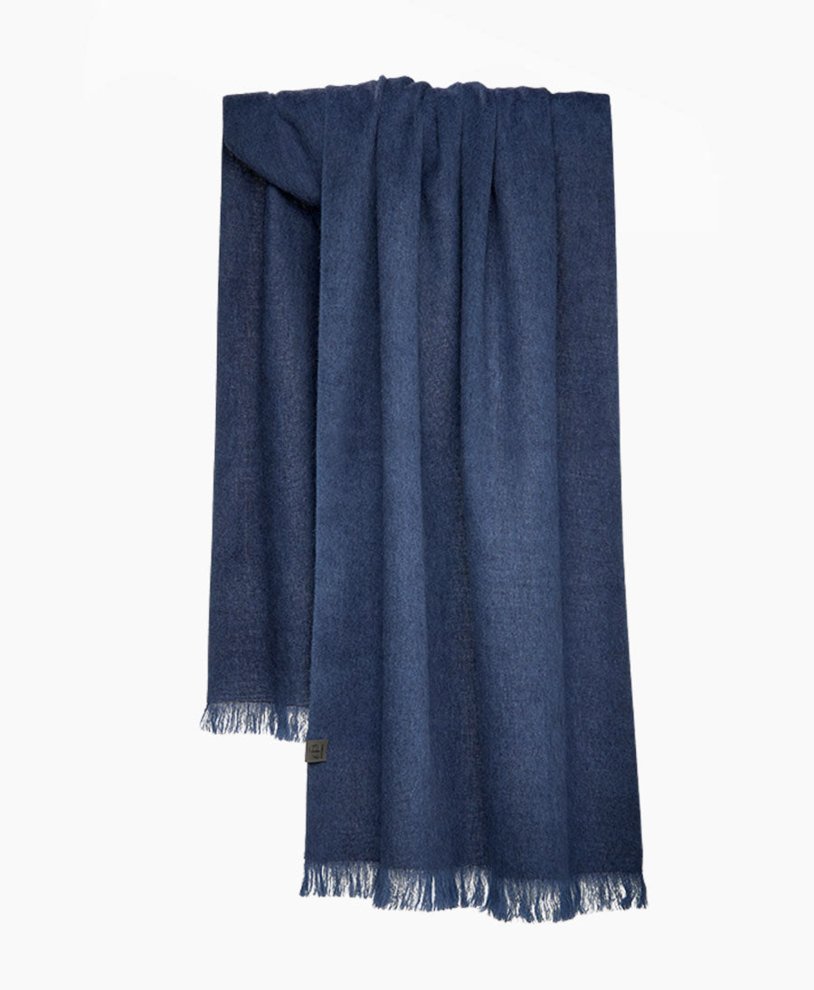 Halstuch Alpaka Schal - Solid Indigo Stone
