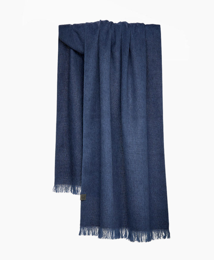 Halstuch Alpaka Schal - Solid Indigo Stone
