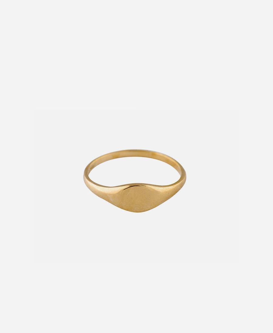Fingerring - Siegelring Crescent vergoldetes Sterling Silber